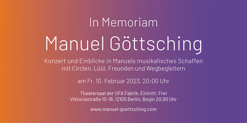In Memoriam Manuel Göttsching