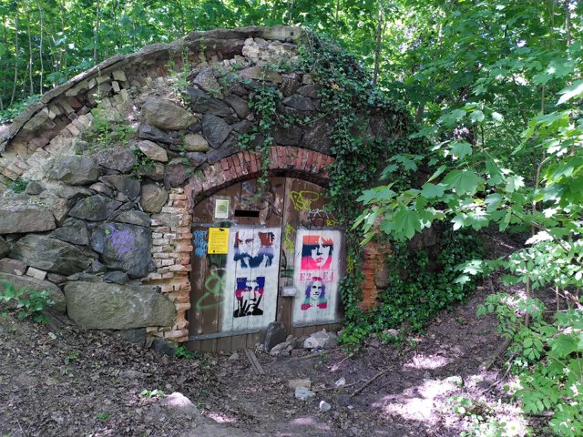 Graffito in a forest near Potsdam